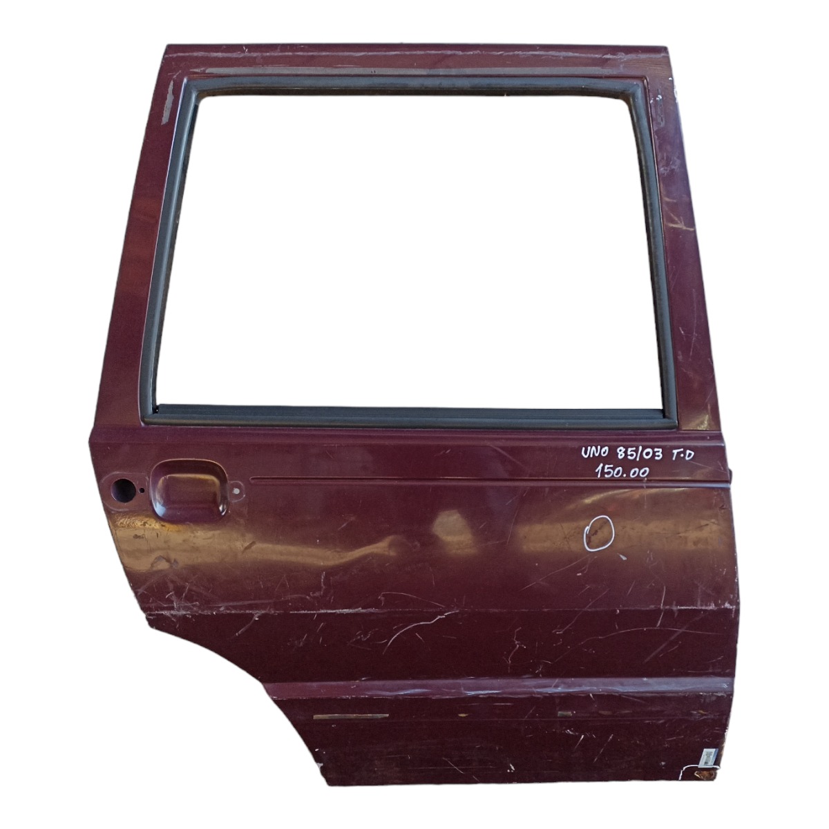 Porta Traseira Direita Fiat Uno 1985 A 2003 Original  Traseira Direito Vermelho