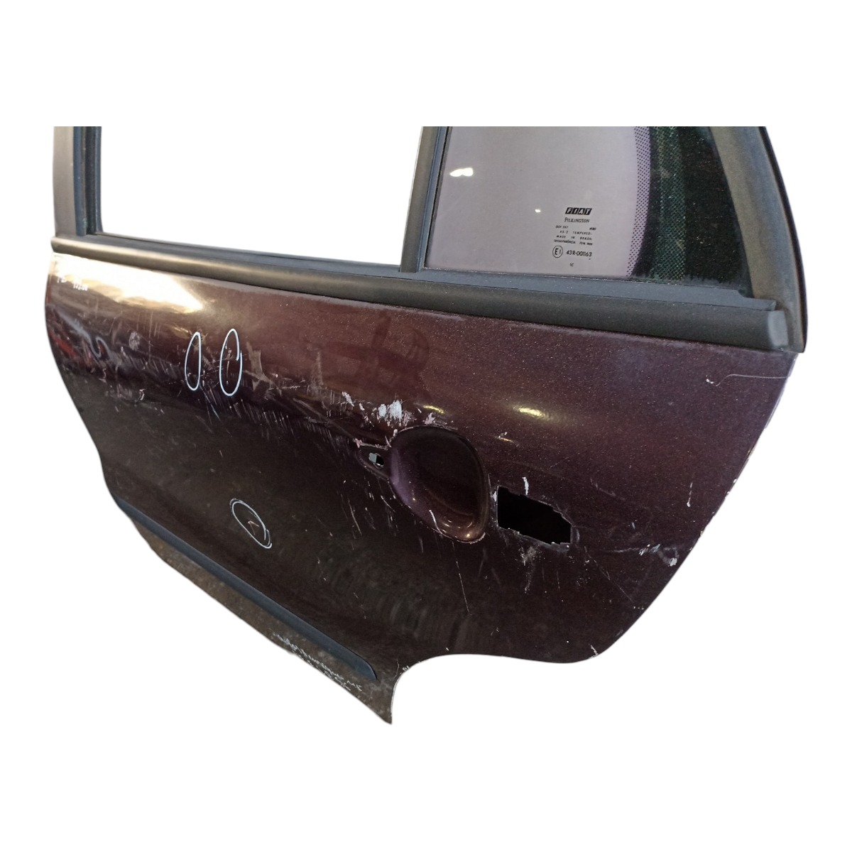 Porta Traseira Esquerda Fiat Marea Brava 1994 Traseira Esquerdo Vermelho 4