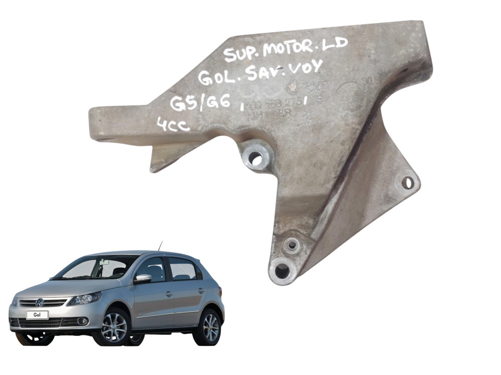 Suporte Coxim Motor Lado Direito Polo Fox Gol 2009 A 2018