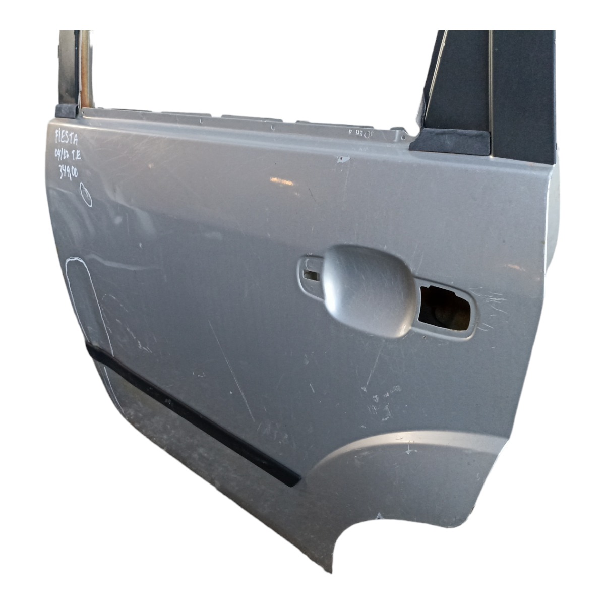 Porta Traseira Esquerda Ford Fiesta 2004 A 2012 Com Avarias Traseira Esquerda Prata 2