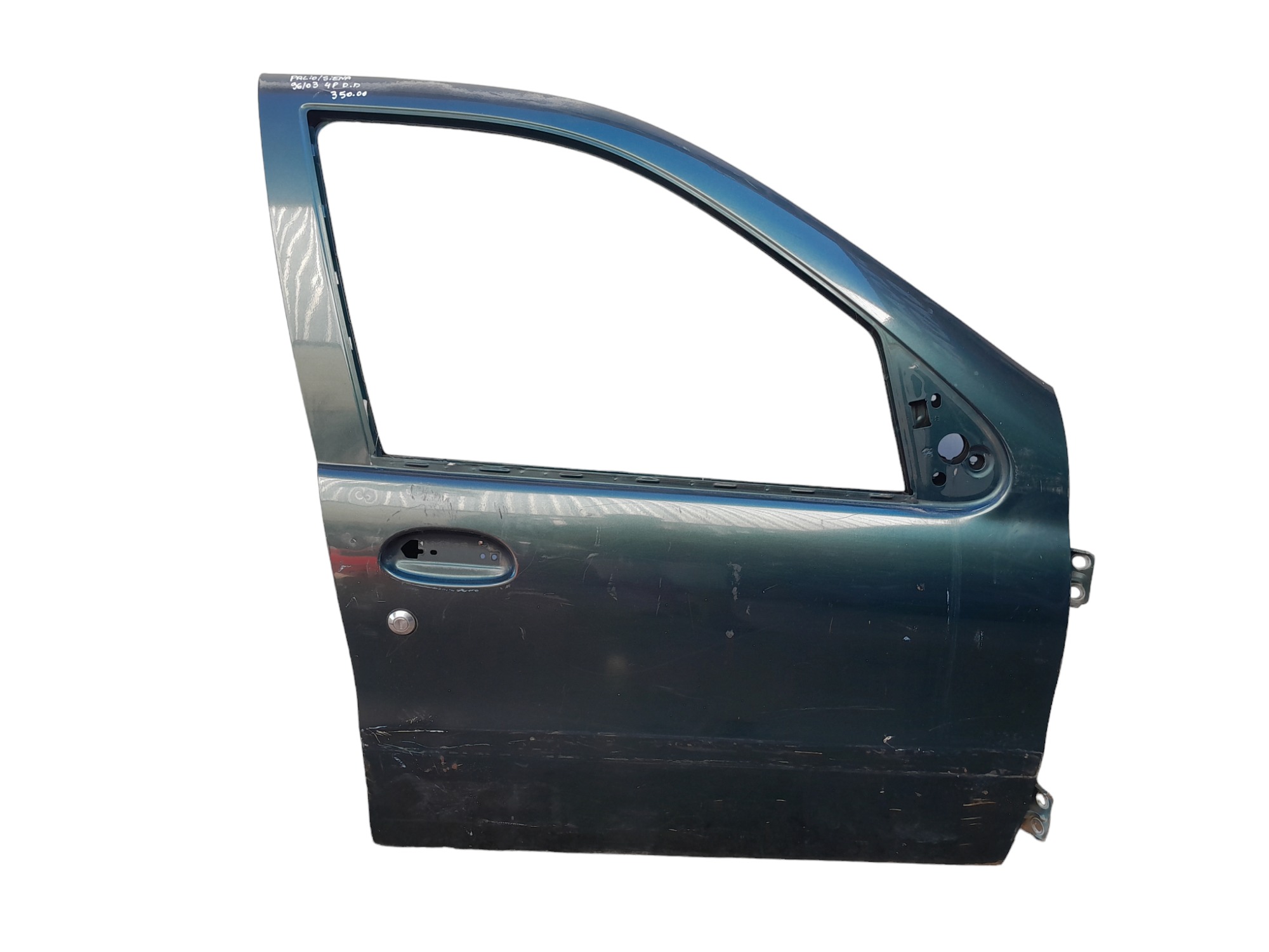 Porta Dianteira Direita Fiat Palio Siena 1996 A 2003 4p Dianteira Direito Verde 1