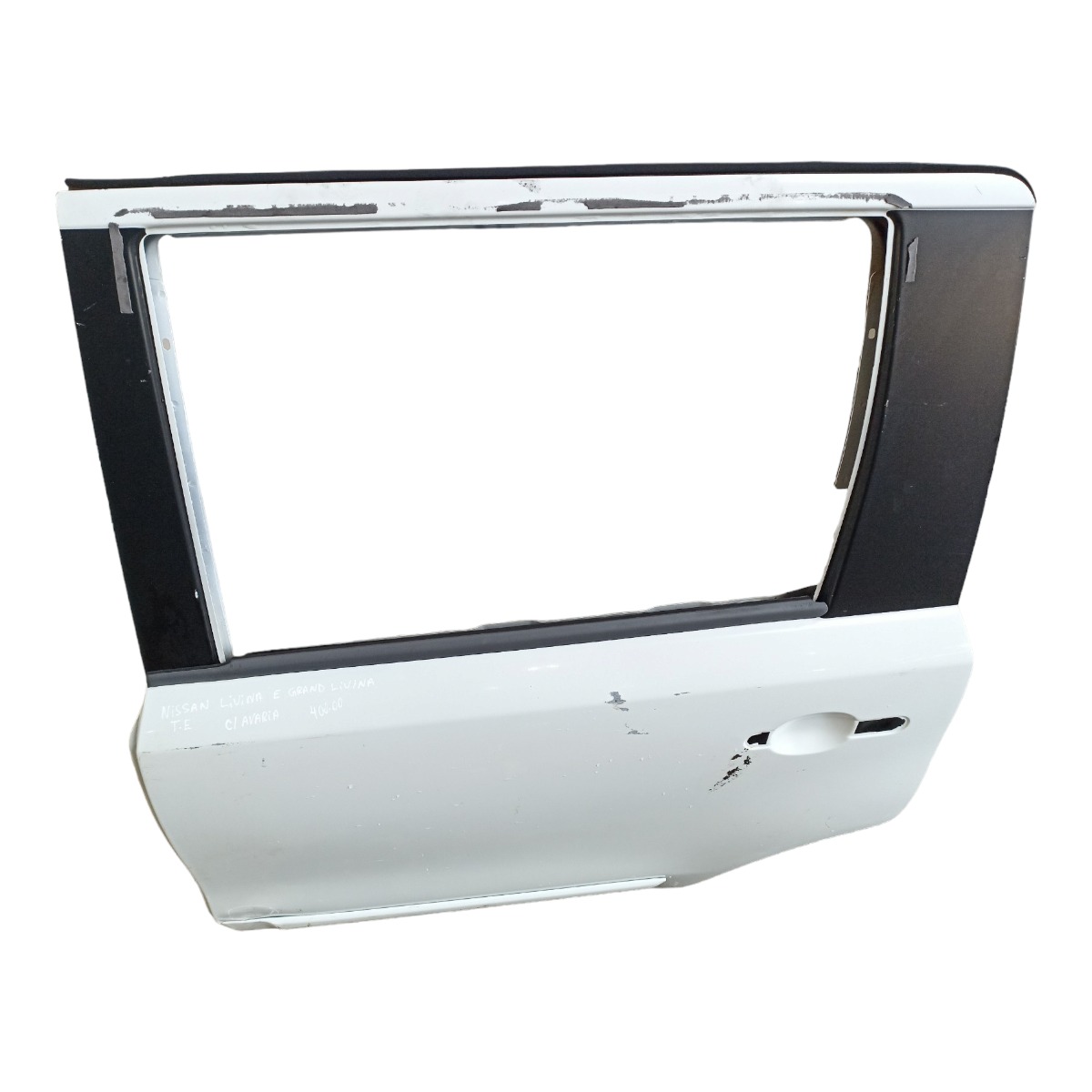 Porta Traseira Esquerda Nissan Livina Grand Livina C/avaria Traseira Esquerdo Branco 2