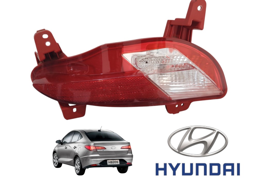 Lanterna Esquerda Para-choque Traseiro Hb20 Sedan 2019 A 22 Esquerdo/motorista Vermelho