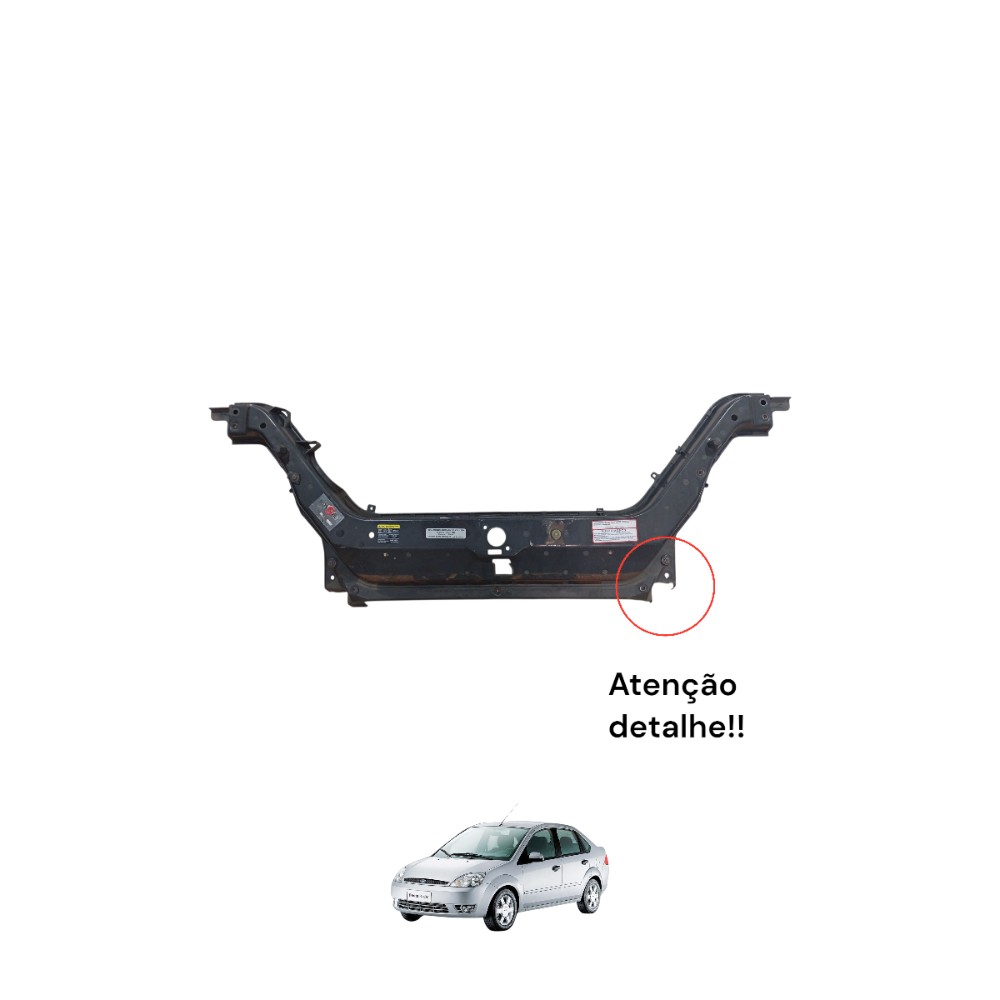 Painel Frontal Superior Fiesta 2004 A 2012 Com Avaria