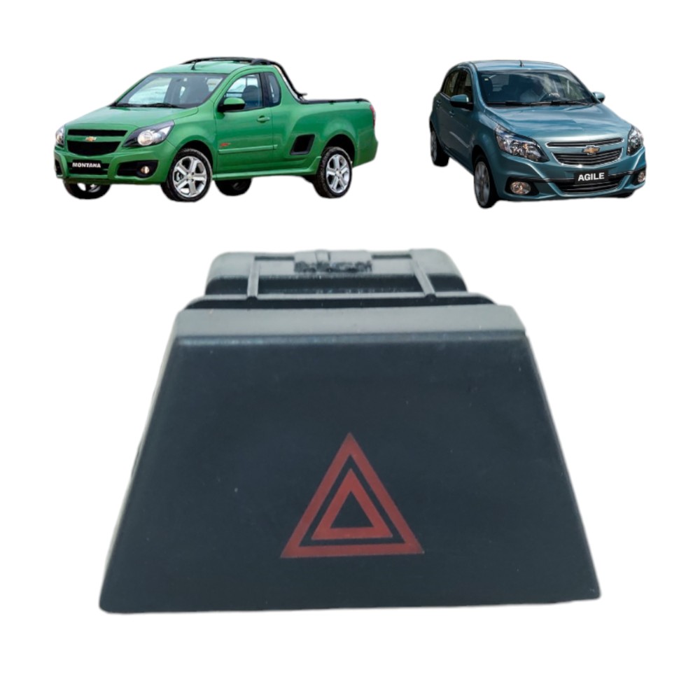 Botão Interruptor Pisca Alerta Agile Montana 2010 A 2018 Preto