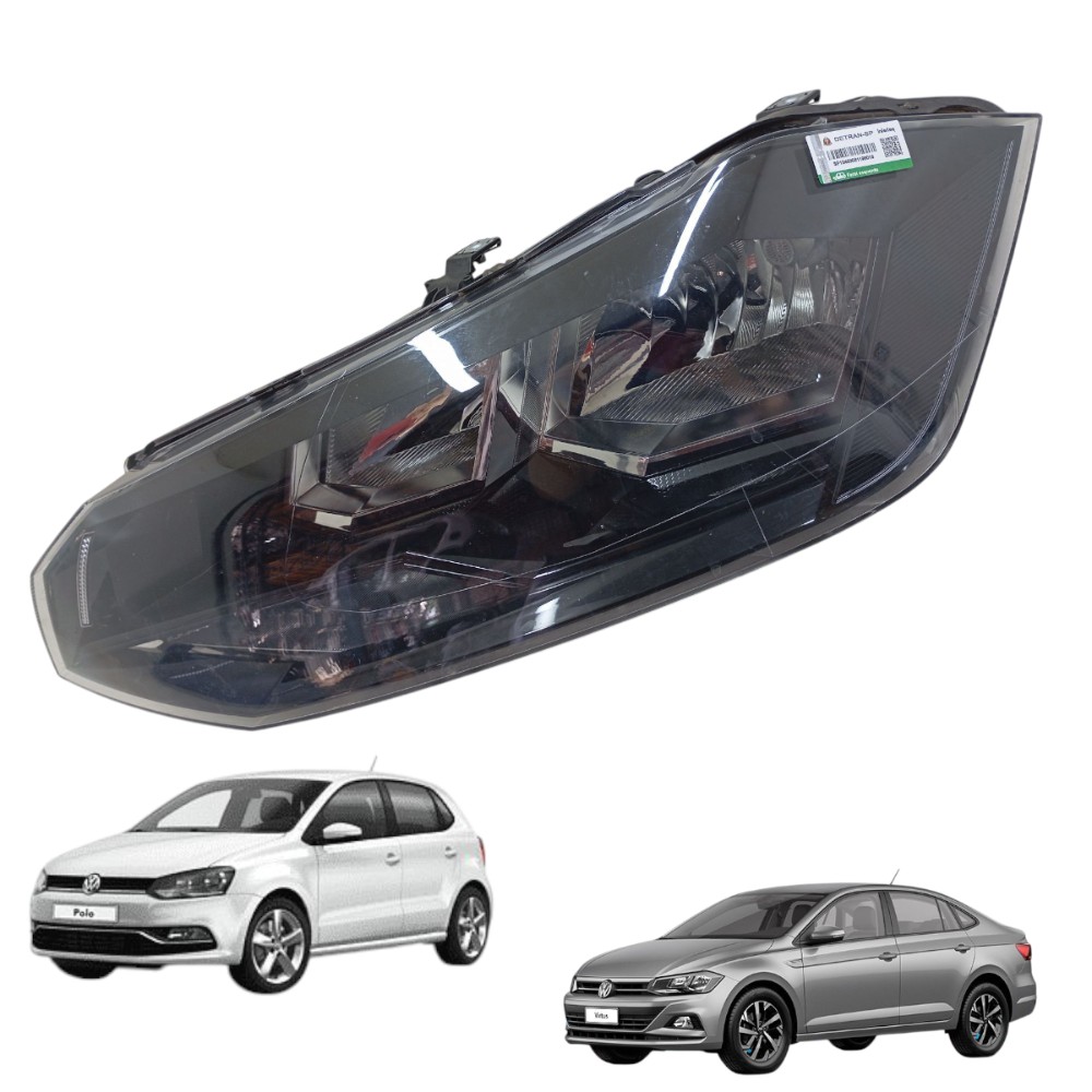 Farol Lado Esquerdo Polo Virtus 2017 2018 2019 A 2022 Esquerdo/motorista