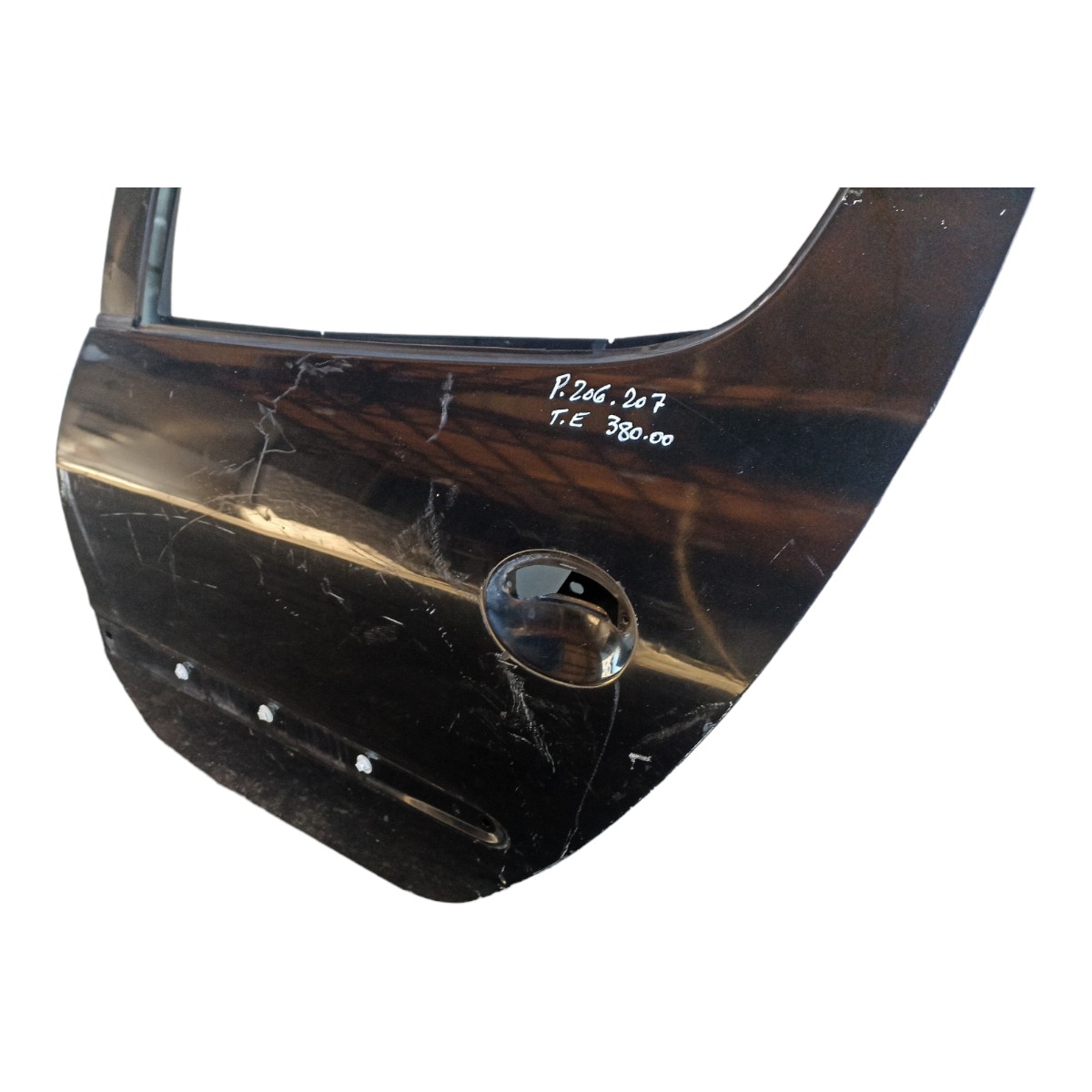 Porta Traseira Esquerda Peugeot 206 207 Bom Estado  Traseira Esquerdo Preto 2