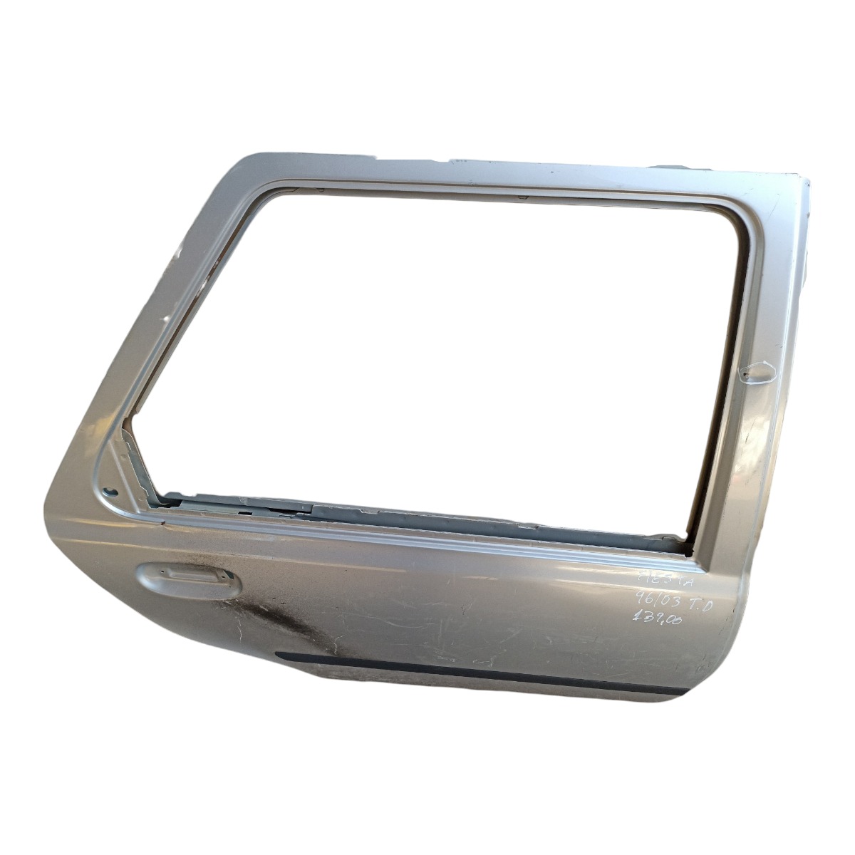 Porta Traseira Direta Ford Fiesta 1996 A 2003 Com Detalhe Traseira Direito Prata 4