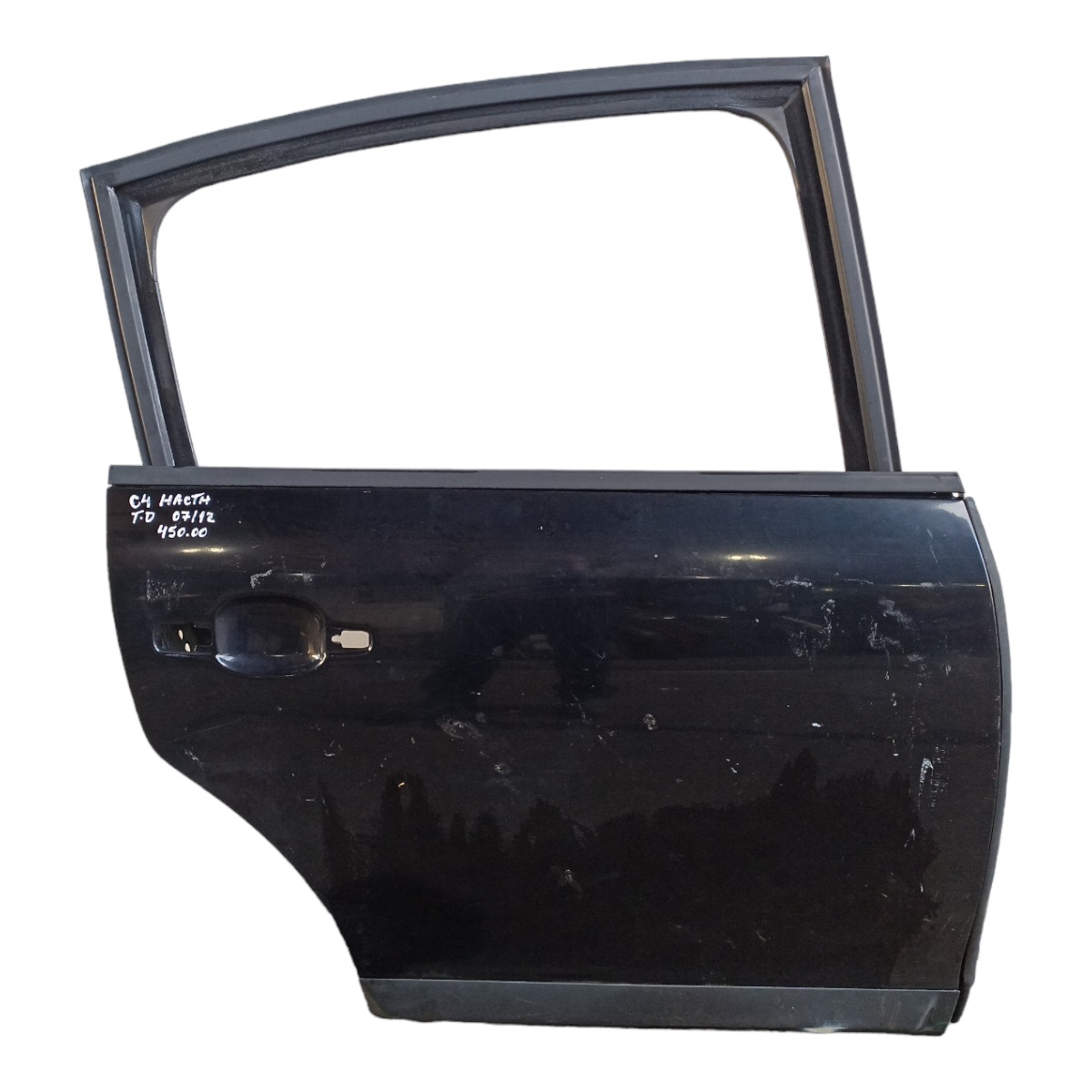 Porta Traseira Direita Citroen C4 Hacth 2007 A 2012  Traseira Direito Preto