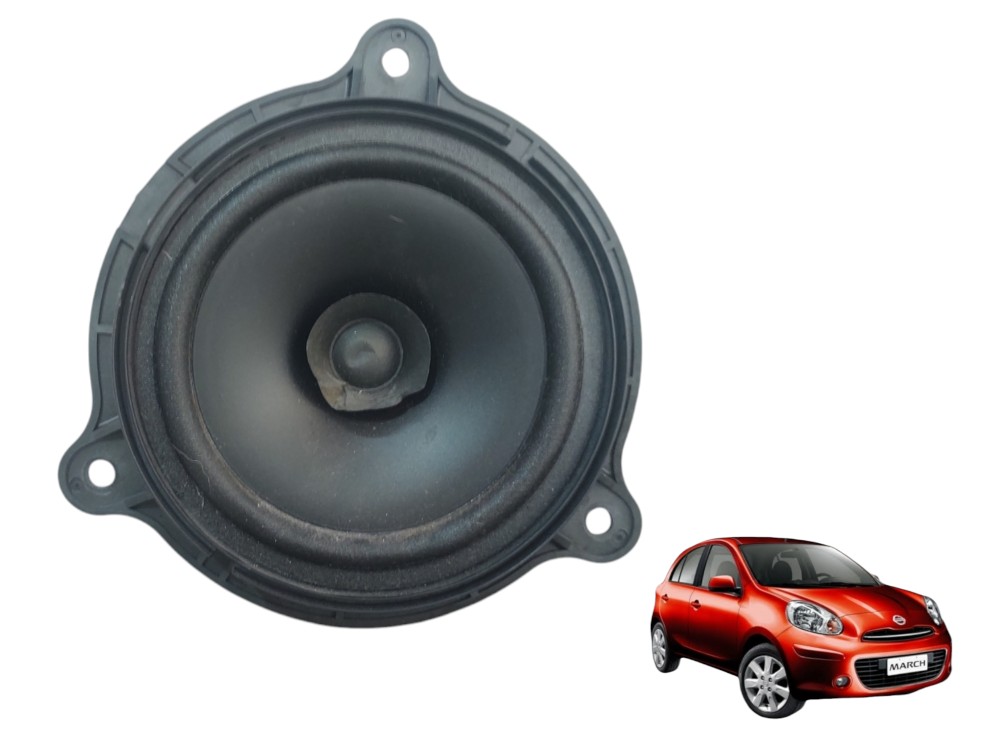 Autofalante Porta Traseira Esquerda Nissan March 2011 A 2015 Preto
