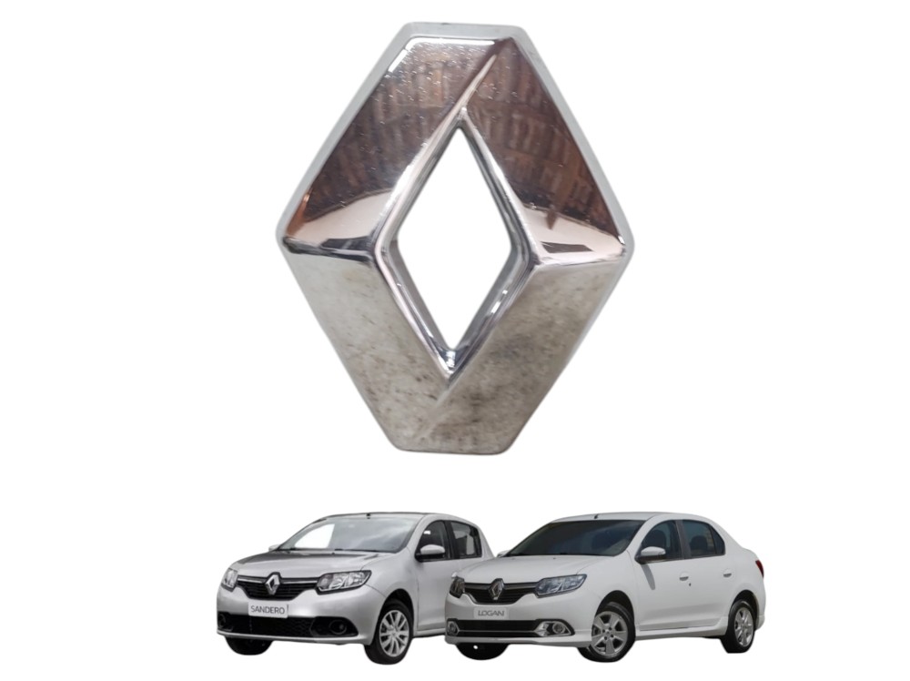 Emblema Grade Dianteira Sandero Logan 2015 A 2019 628909470r Cromado