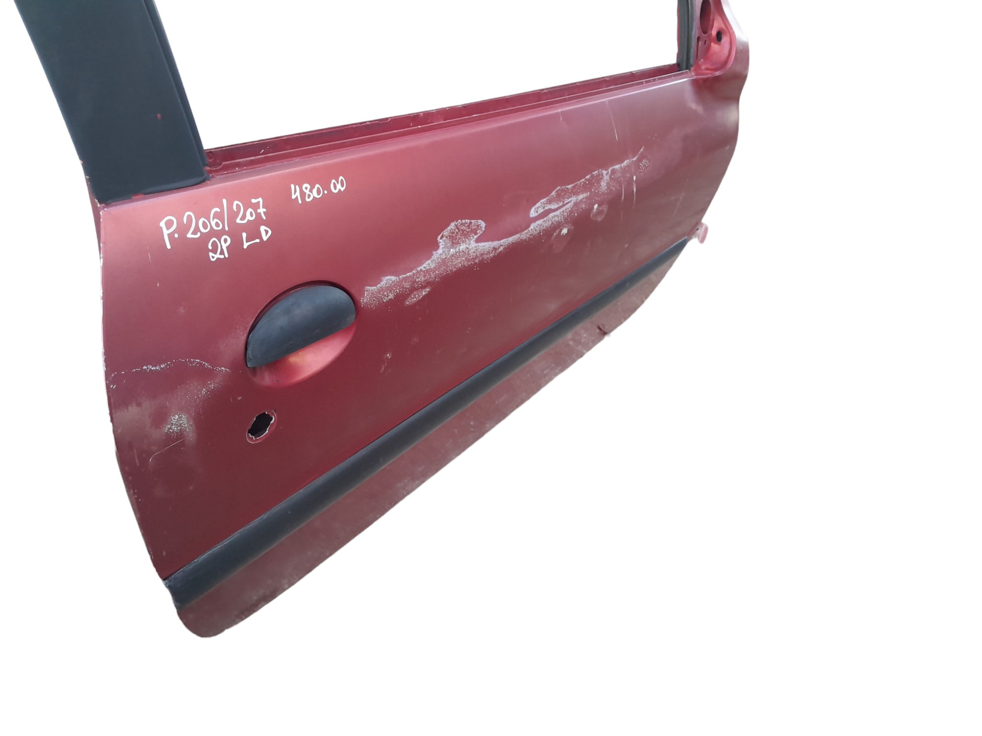 Porta Dianteira Direita Peugeot 206 207 2 Portas Original  Dianteira Direito Vermelho 2