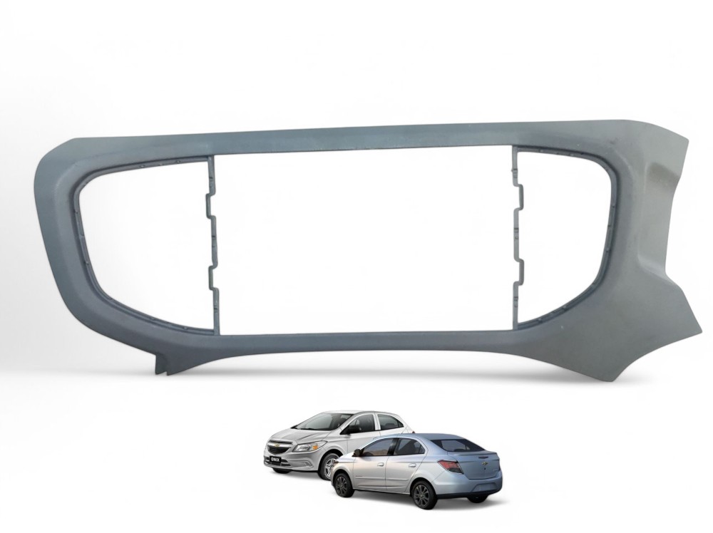 Moldura Console Multimídia Onix Prisma 2013 A 2019 2096475 Cinza primer