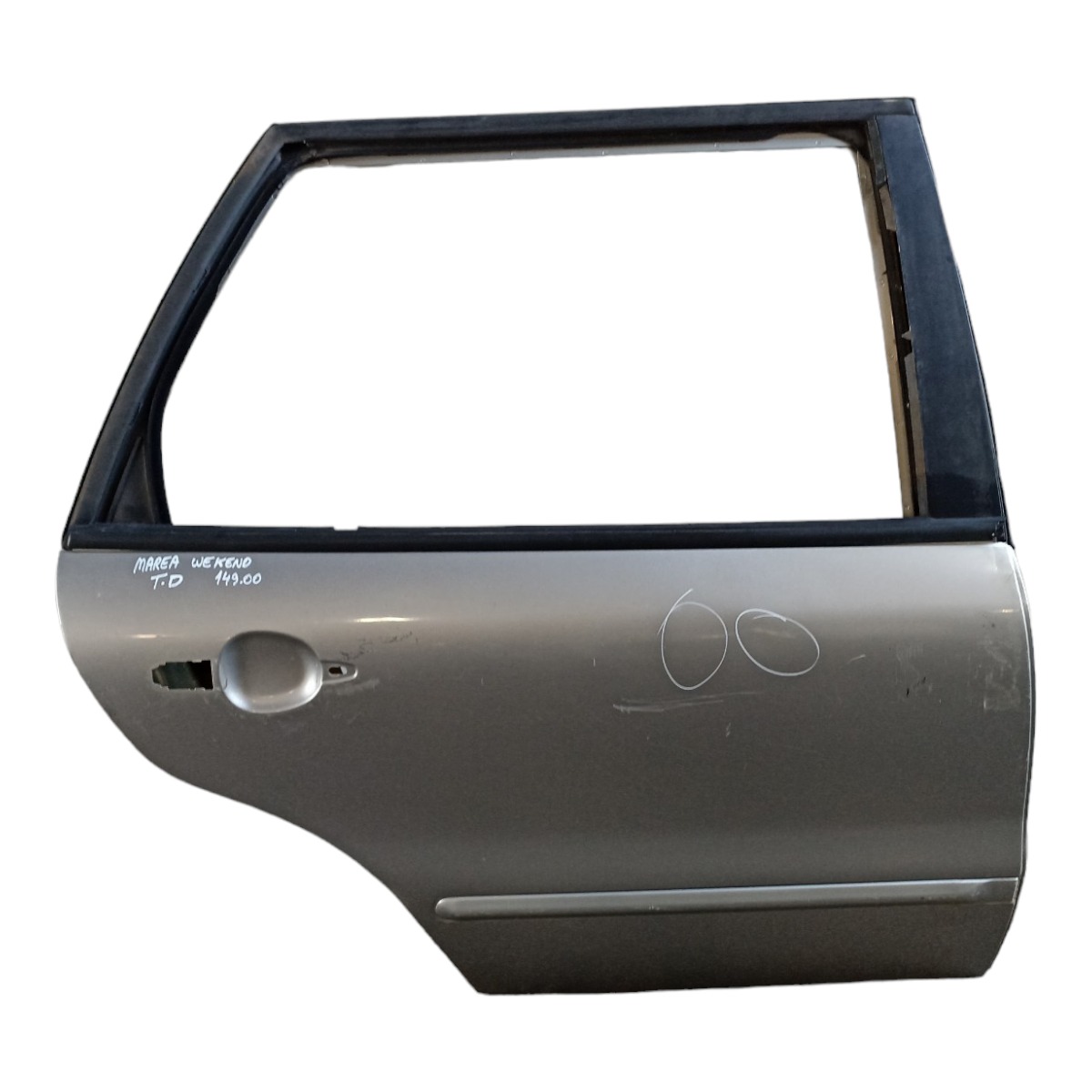 Porta Traseira Direita Fiat Marea Wekend Bom Estado Traseira Direito Prata 1