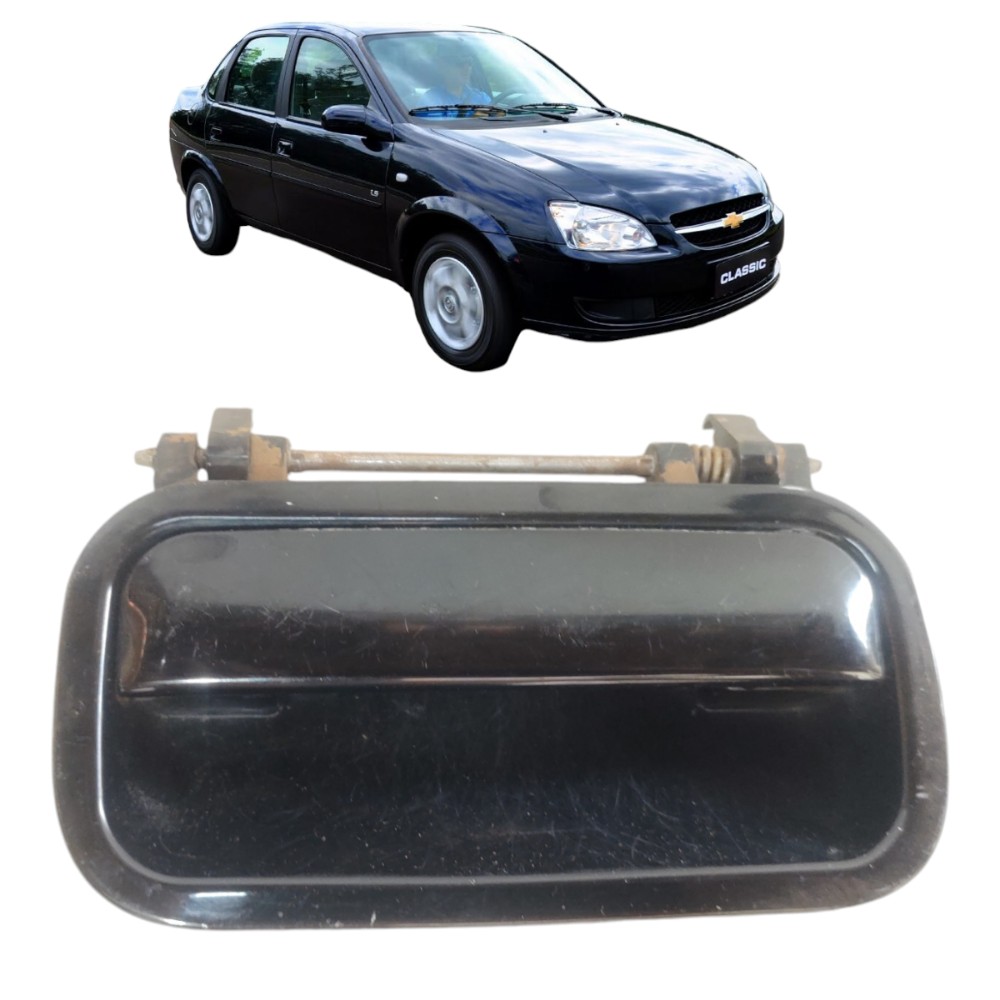 Maçaneta Externa Traseira Esquerda Classic 1996 A 2016 Preto Traseira