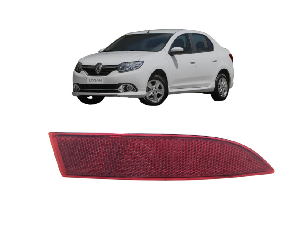Refletor Olho Gato Traseiro Direito Parachoque Logan 2015/19 Vermelho
