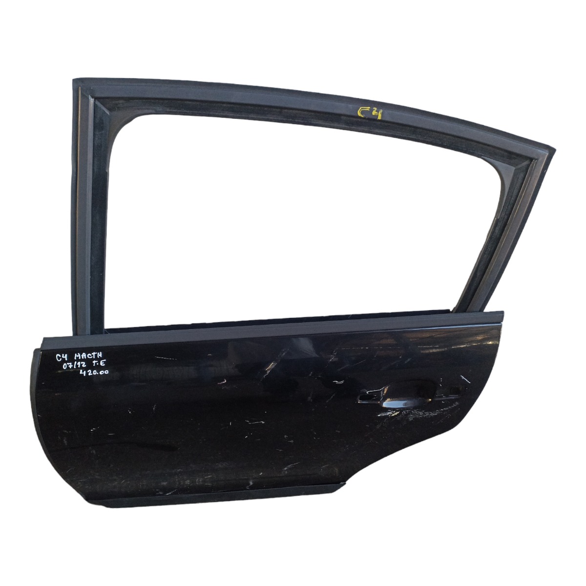 Porta Traseira Esquerda Citroen C4 Hacth 2007 A 2012  Traseira Esquerdo Preto 4