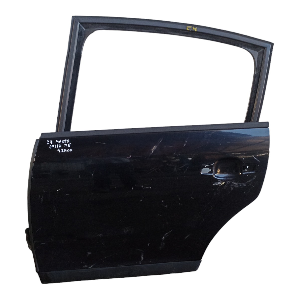 Porta Traseira Esquerda Citroen C4 Hacth 2007 A 2012  Traseira Esquerdo Preto