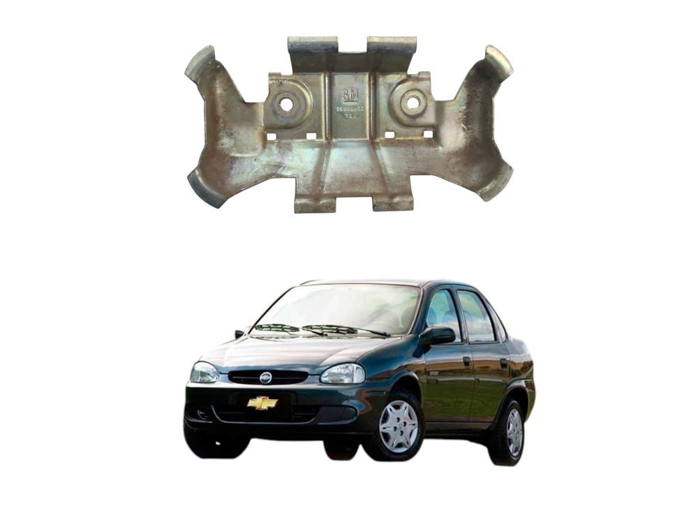 Suporte Maçaneta Externa Traseira Direita Corsa 1994 A 2010 Prata Traseira 1