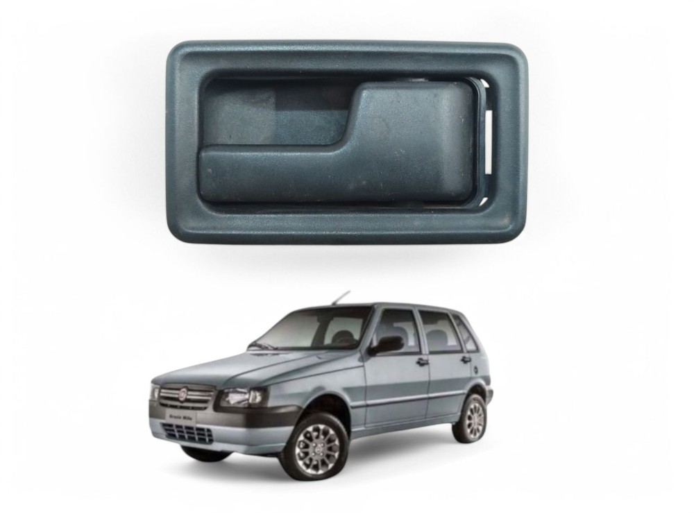 Maçaneta Interna Traseira Direita Uno Mille 2004 A 2011 Preto Dianteira/traseira