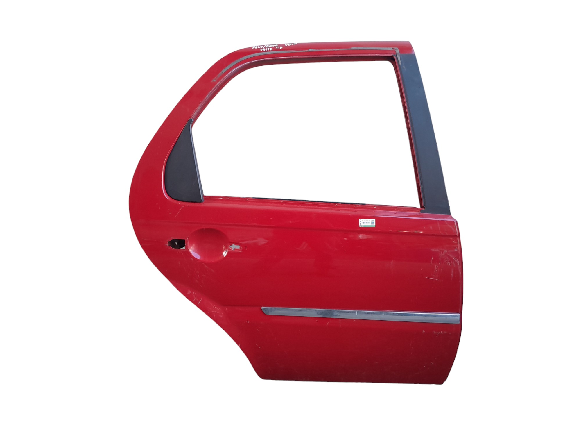 Porta Traseira Direita Fiat Siena Palio 2009 A 2012 Original Traseira Direito Vermelho
