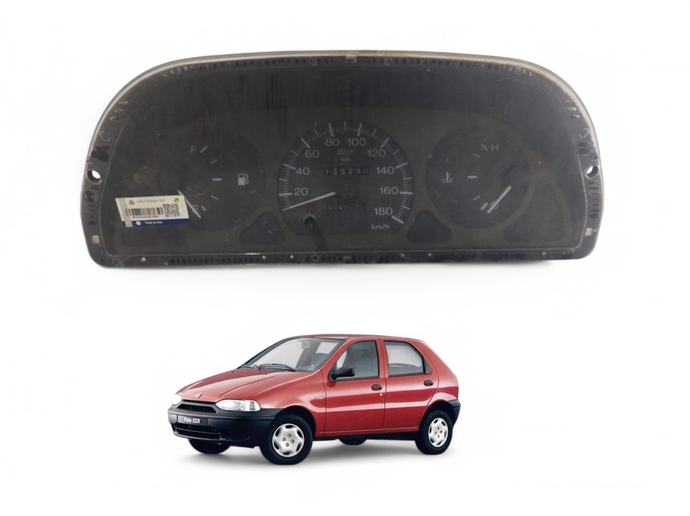 Painel Velocímetro Palio 1996 A 2000 Com Relógio Temperatura – Preto