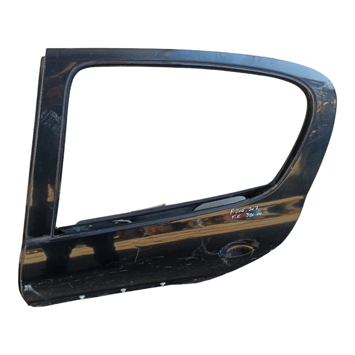 Porta Traseira Esquerda Peugeot 206 207 Bom Estado  Traseira Esquerdo Preto 5