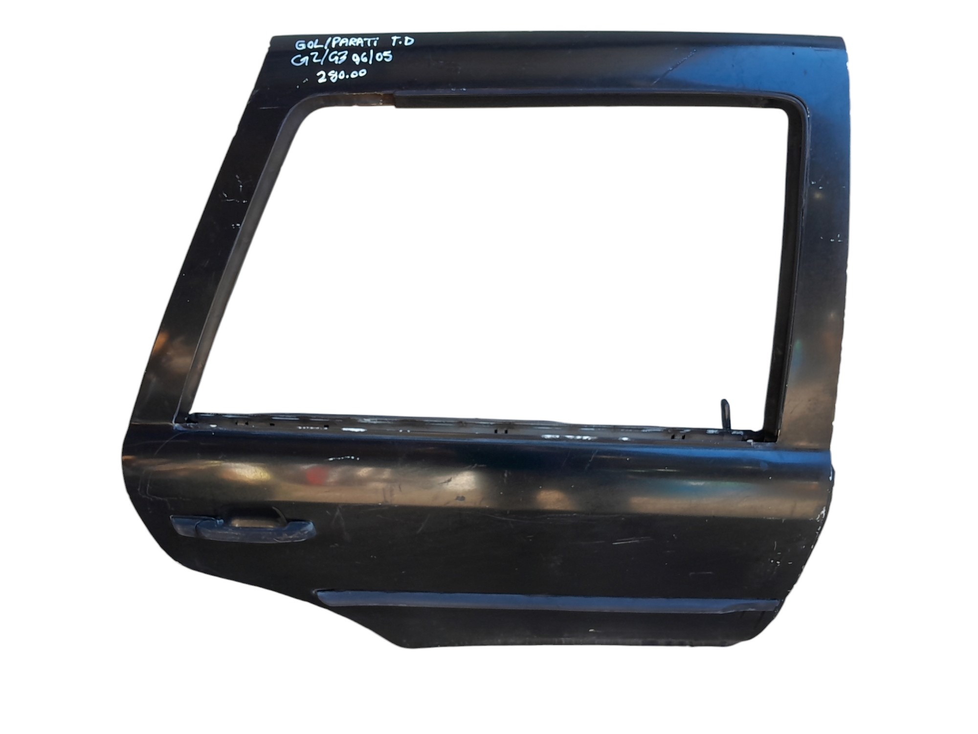 Porta Traseira Direita Gol Parati G2 G3 1996 A 2005  Dianteira Direito Preto 2