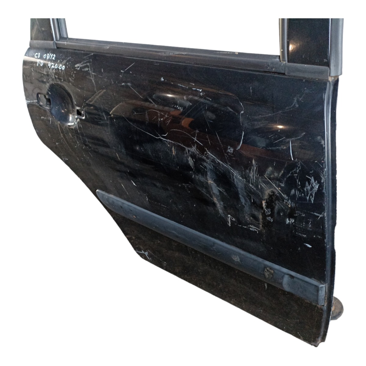 Porta Traseira Direita Citroen C3 2003 A 2012  Traseira Direito Preto 3