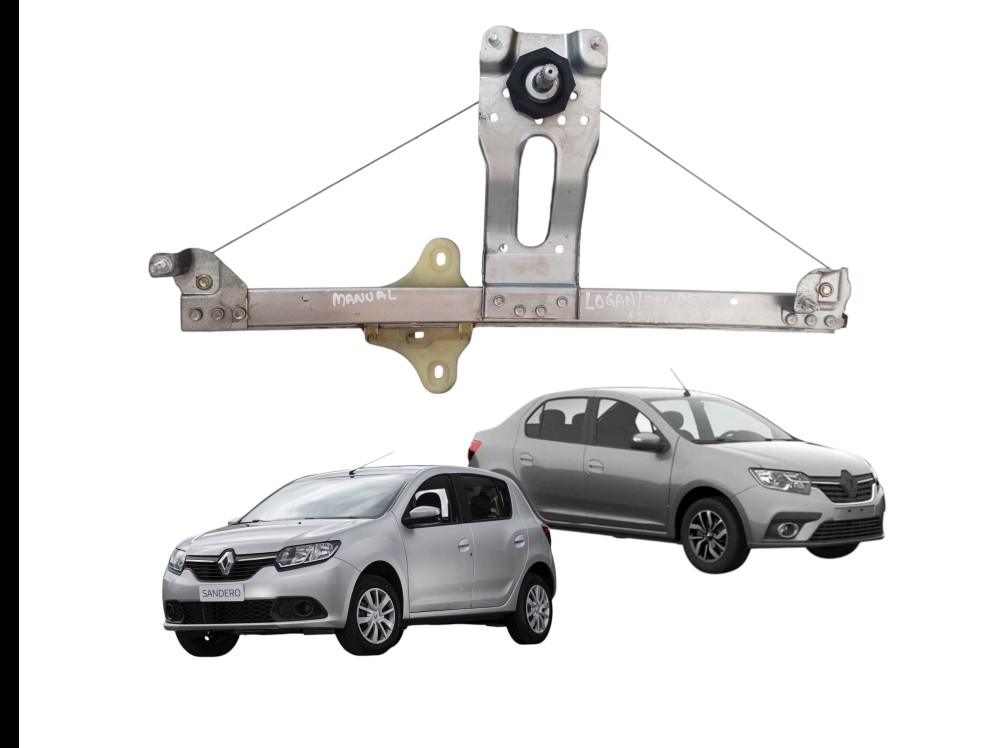 Máquina Vidro Manual Traseiro Direito Sandero  2015 A 2020 1