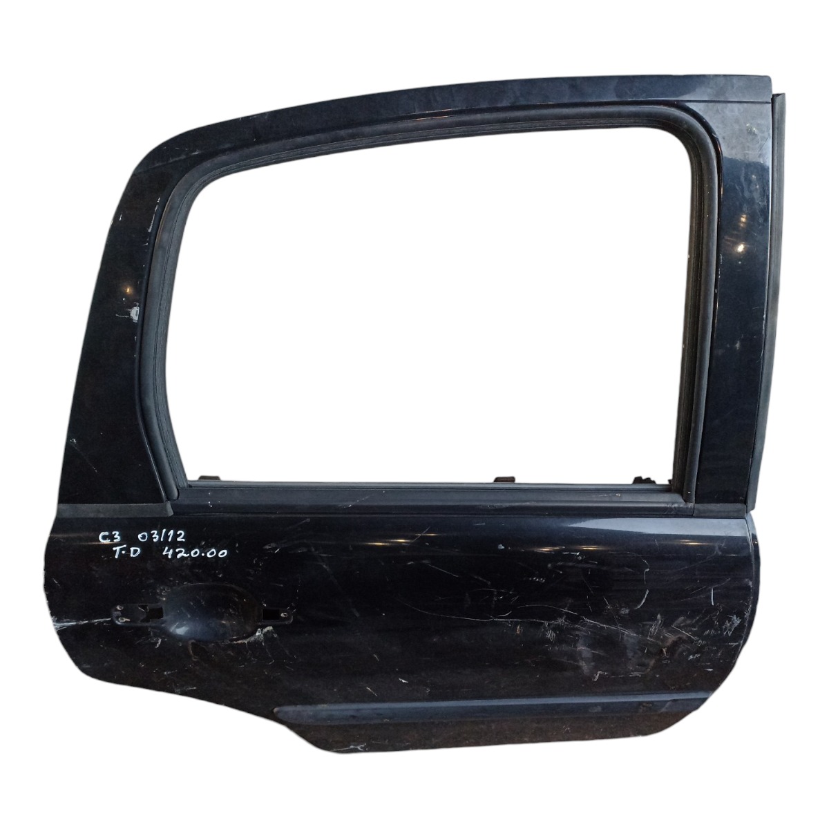 Porta Traseira Direita Citroen C3 2003 A 2012  Traseira Direito Preto 4