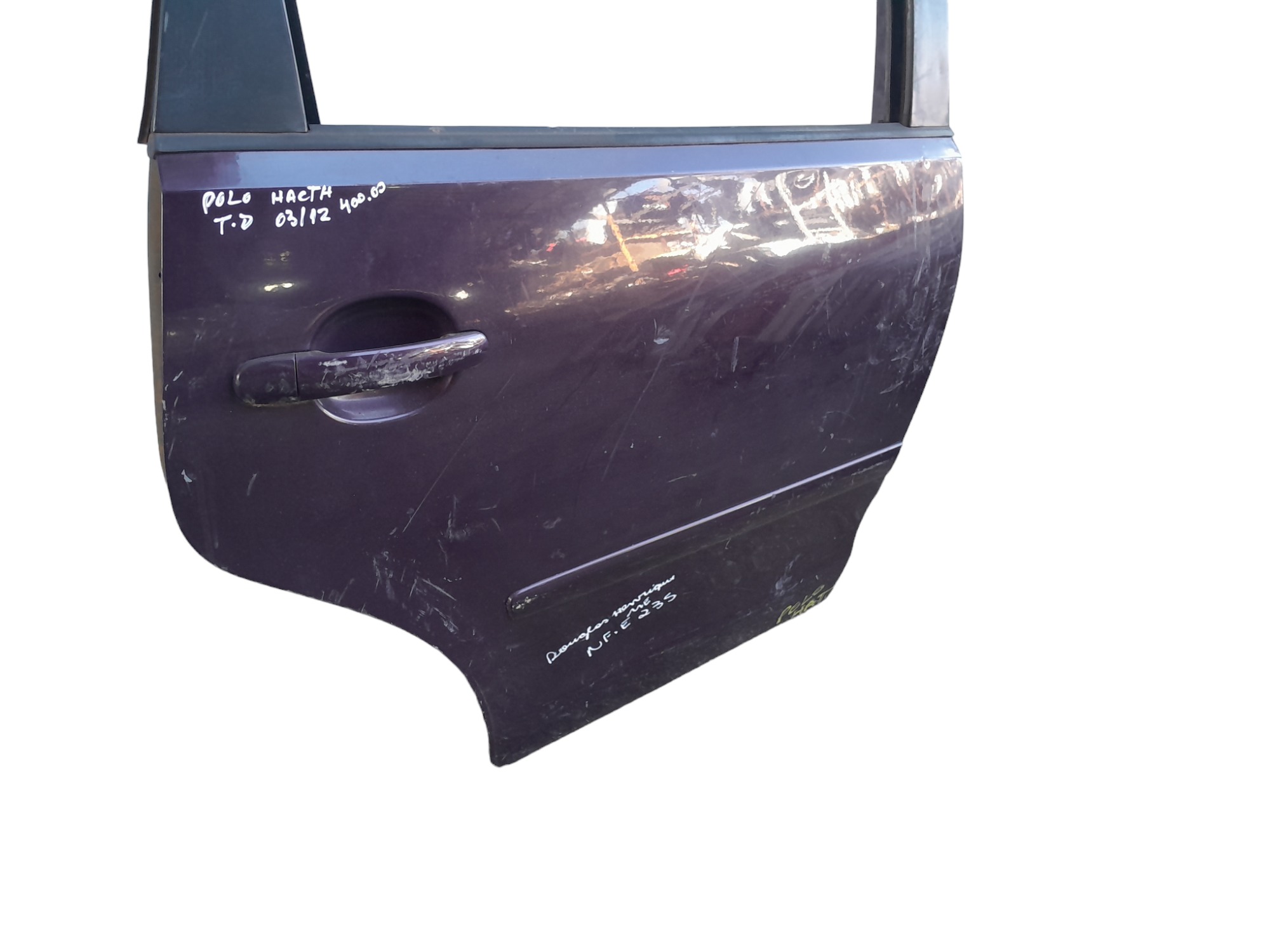 Porta Traseira Direita Volkswagen Polo Hacth 2003 A 2012 Traseira Direita Roxo 3