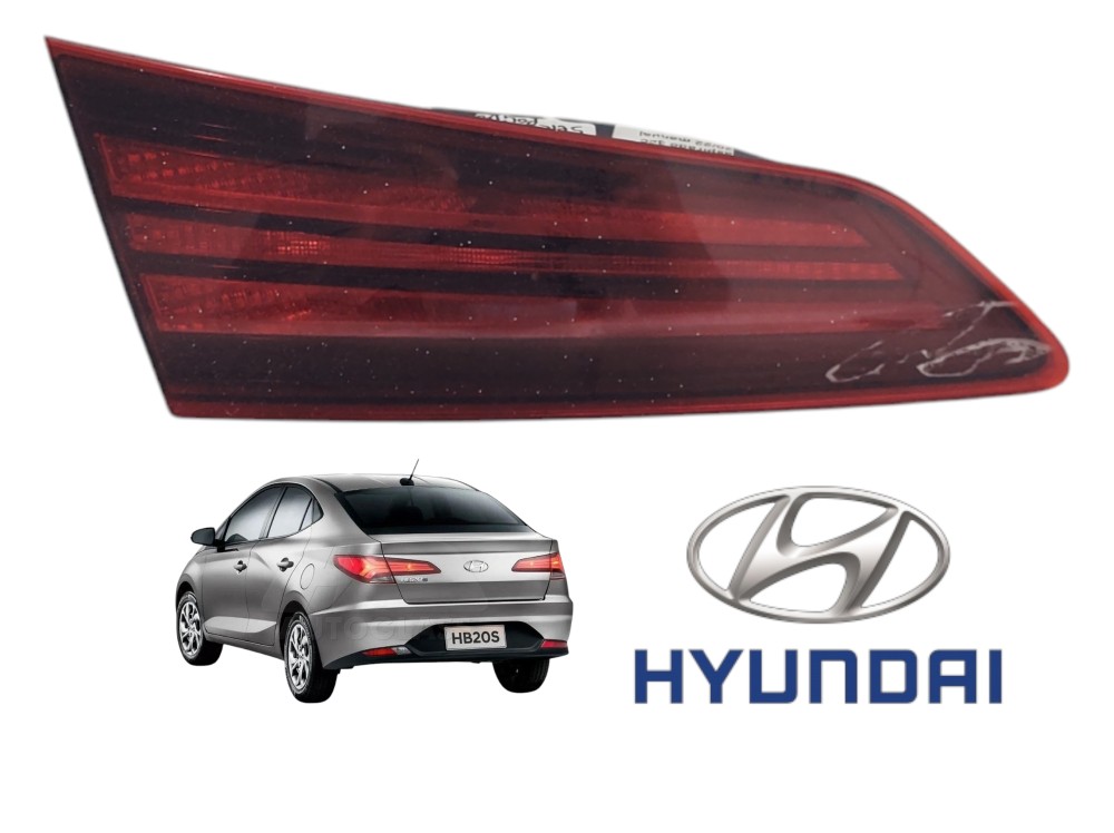 Lanterna Esquerda Tampa Traseira Hb20 Sedan 2019 A 2022 Esquerdo/motorista Vermelho