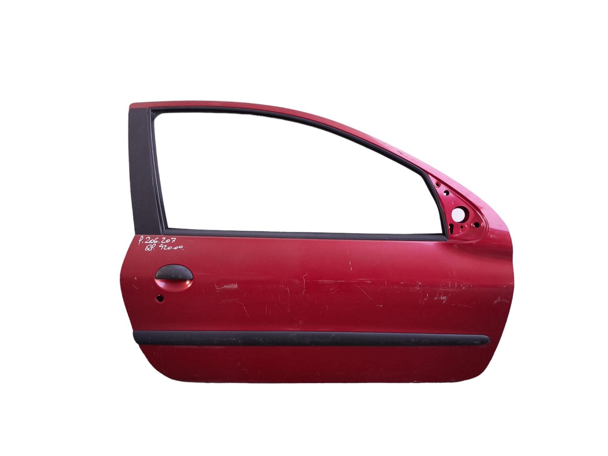 Porta Lado Direito Peugeot 206 207 2 Portas Original  Dianteira Direito Vermelho 1