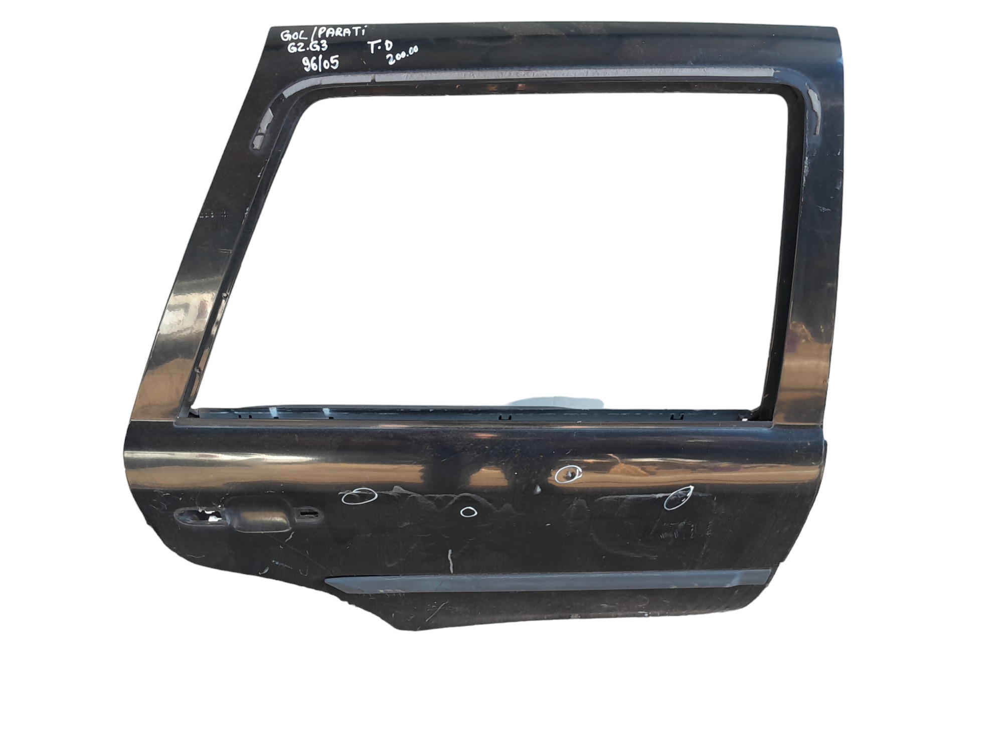 Porta Traseira Direita Vw Parati Gol G2 G3 1996/2005 Traseira Direito Preto 3