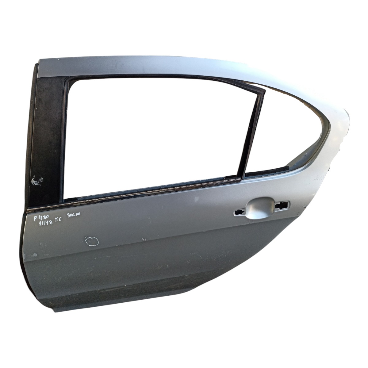 Porta Traseira Esquerda Peugeot 408 2011 A 2018 Detalhes Traseira Esquerdo Prata 2