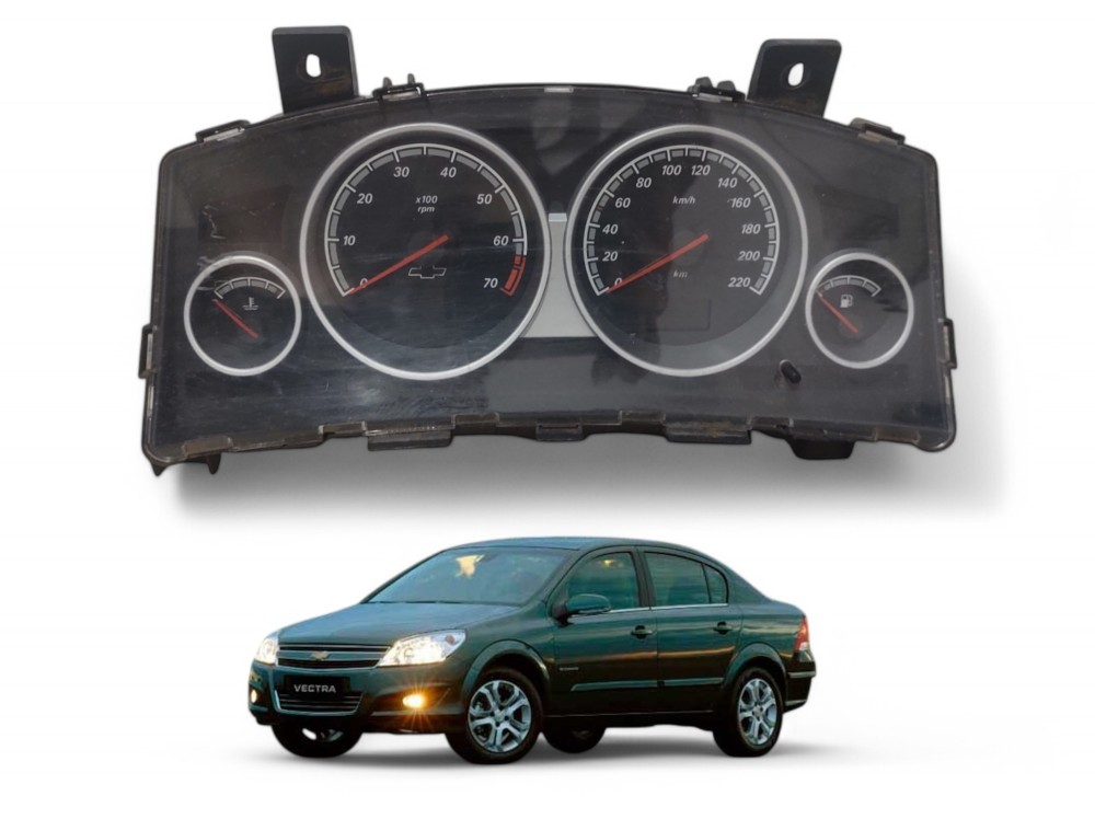 Painel Velocímetro Vectra Elite Elegance Gtx 2005 A 2011 Preto E Cinza