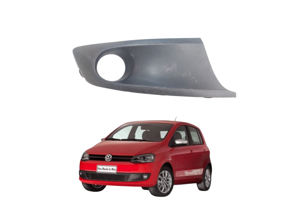 Moldura Direita Farol Milha Fox 2011 A 2015 Com Avaria Preto Direito