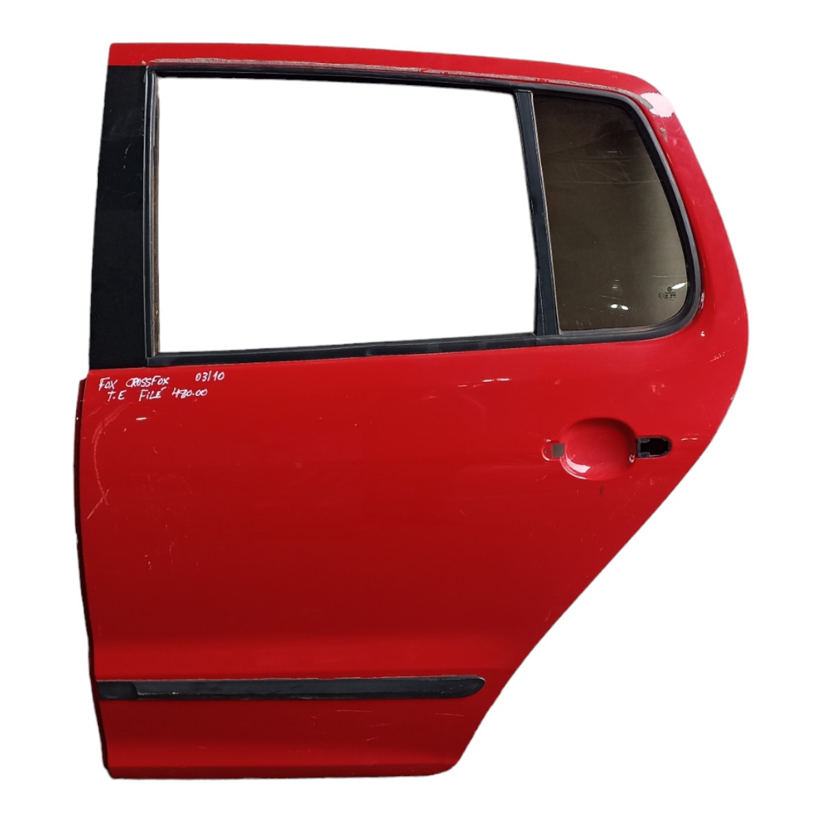 Porta Traseira Esquerda Vw Fox Crissfox 2003 A 2010 Filé  Traseira Esquerdo Vermelho 3
