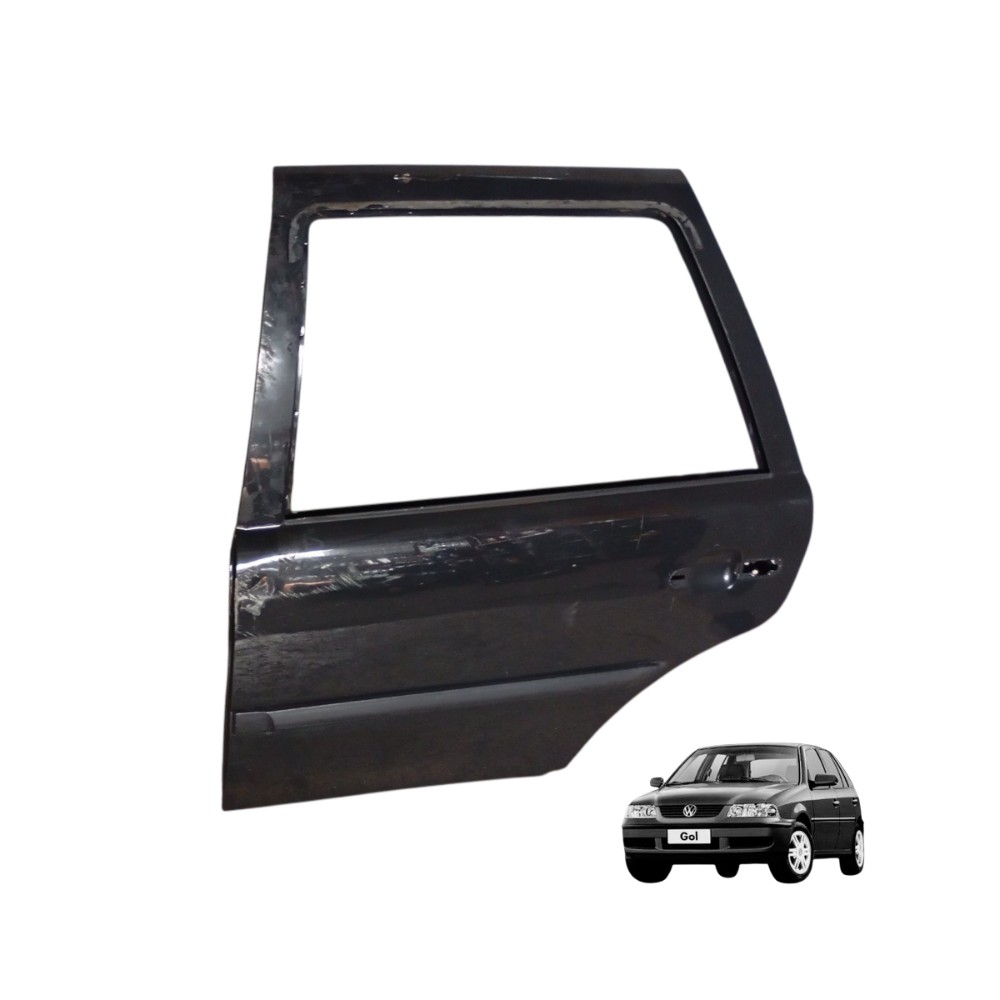 Porta Traseira Esquerda Gol Parati G2 G3 1996 97 2000 A 2005 Traseira Esquerdo Preto