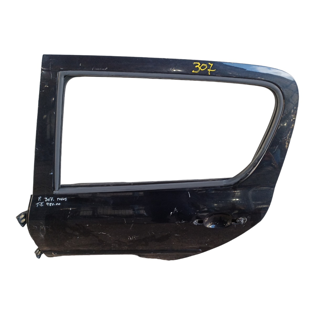 Porta Traseira Esquerda Peugeot 307 Com Avaria Traseira Esquerdo Preto 2