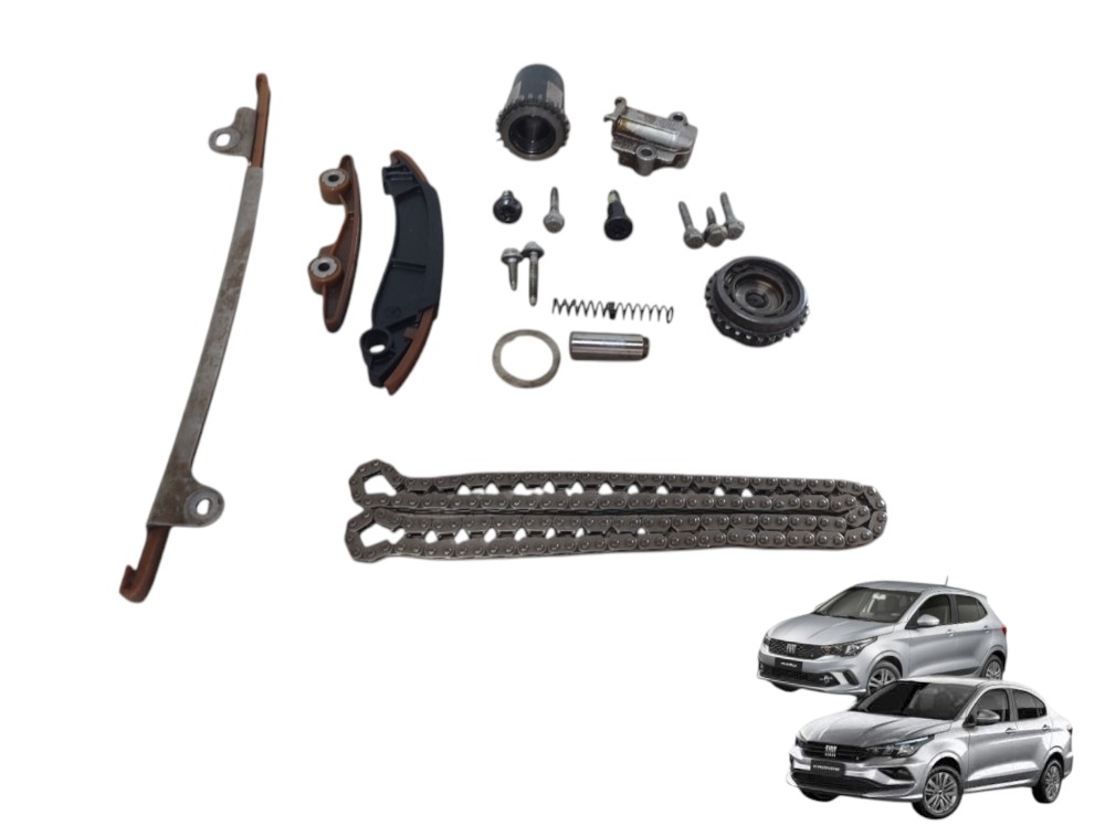 Kit Correntinha Comando Mobi Uno Argo Cronos 1.0 3cc Preto 1