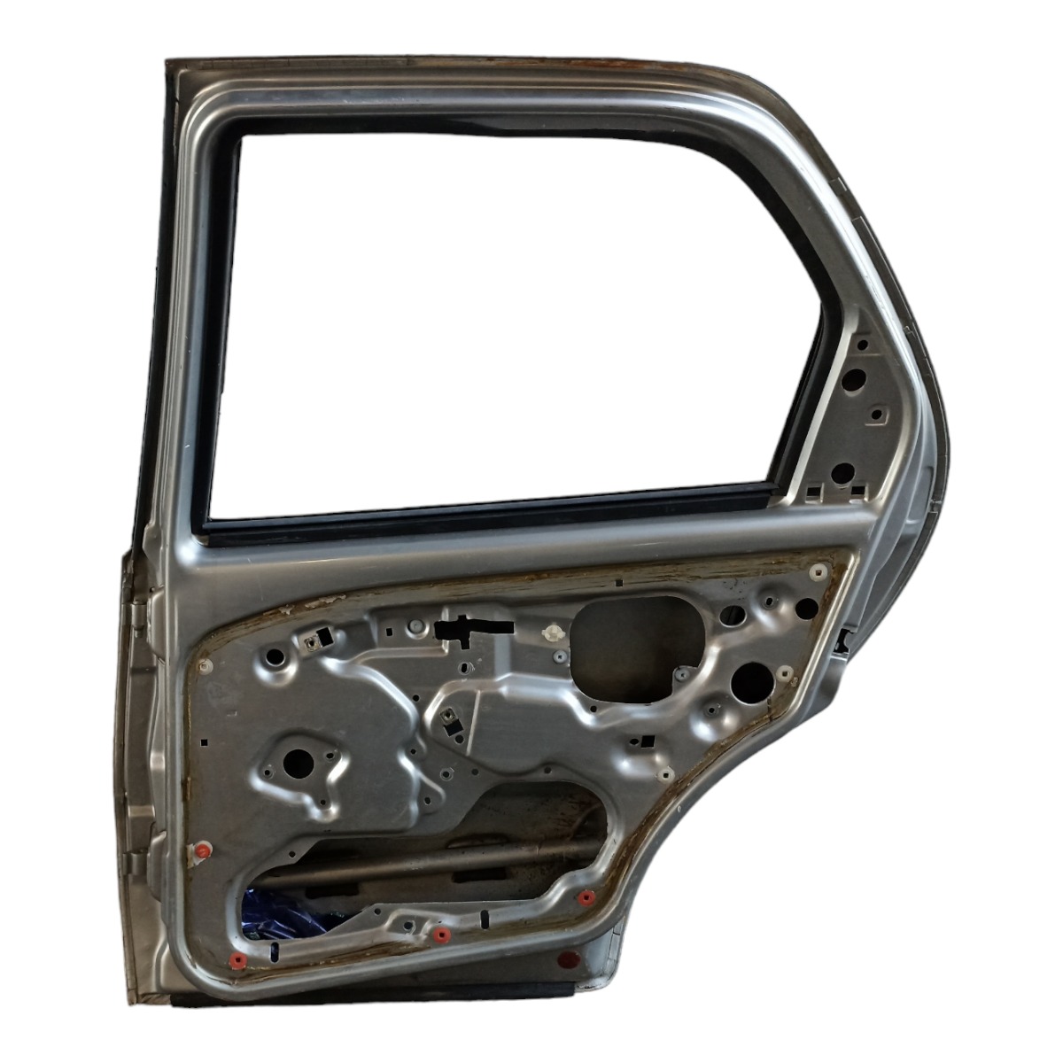 Porta Traseira Direita Fiat Siena Palio 1996 A 2003 Avaria Traseira Direito Prata 6