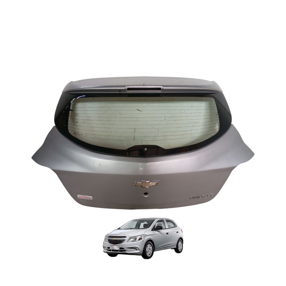 Tampa Traseira Onix 2012 2013 2014 2015 2016 Com Furo Chave Branco