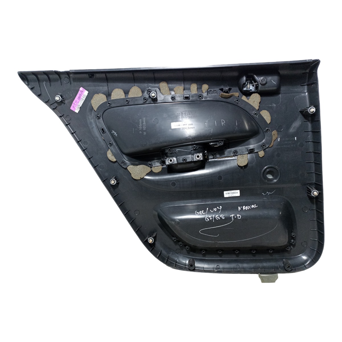 Forro De Porta Traseiro Direito Gol Voyage G7 G8 Vidro Manu Preto 6