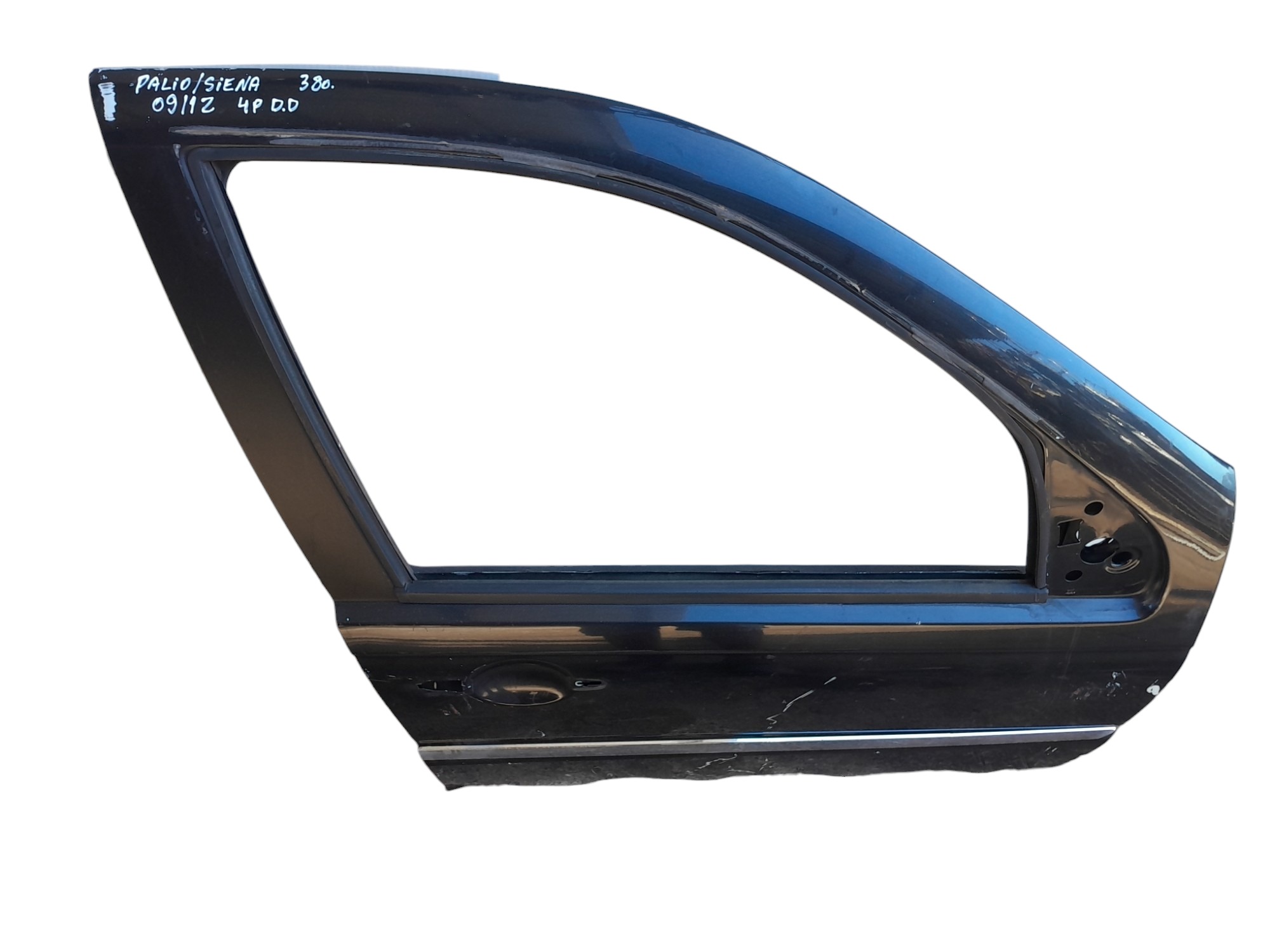 Porta Dianteira Direita Fiat Siena Palio 2009 A 2012 4p Dianteira Direito Preto 2