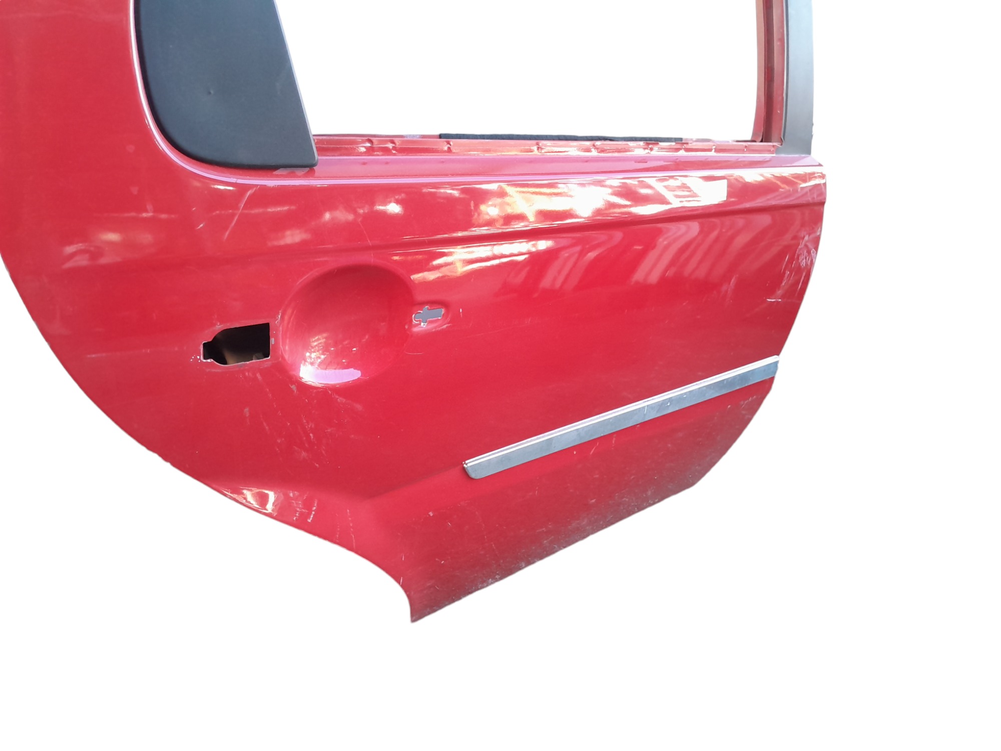 Porta Traseira Direita Fiat Siena Palio 2009 A 2012 Original Traseira Direito Vermelho 3