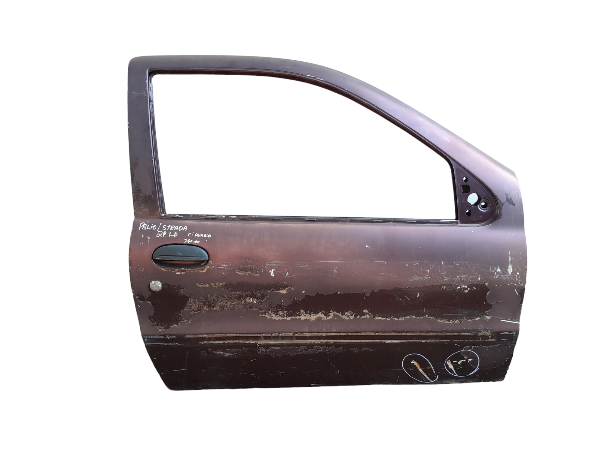 Porta Lado Direito Fiat Palio Siena Com Avaria 2 Portas  Dianteira Direito Vermelho 1