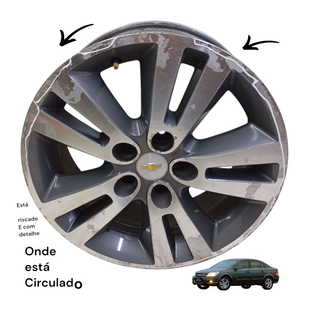 Roda Aro 17 Liga leve 5×100 Furos Vectra Com Ralados