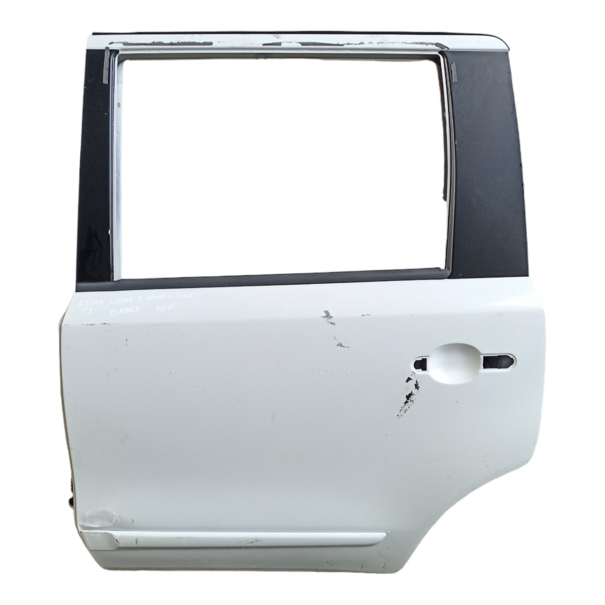 Porta Traseira Esquerda Nissan Livina Grand Livina C/avaria Traseira Esquerdo Branco 1